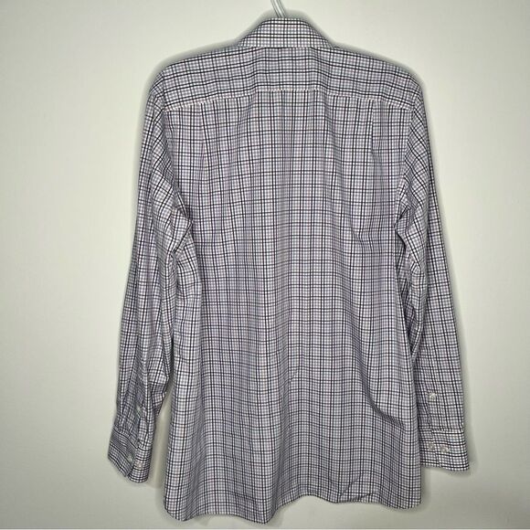 Bonobos Wrinkle Free Mens Dress Shirt 16/35 Purple Plaid Button Down Dress Shirt - Picture 5 of 5